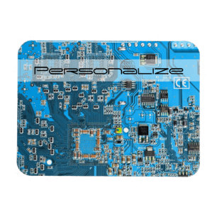 Blått kretskort med tryckt kretsuppsättning PCB Magnet