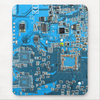 Blått kretskort med tryckt kretsuppsättning PCB Musmatta