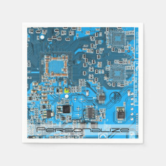 Blått kretskort med tryckt kretsuppsättning PCB Pappersservett