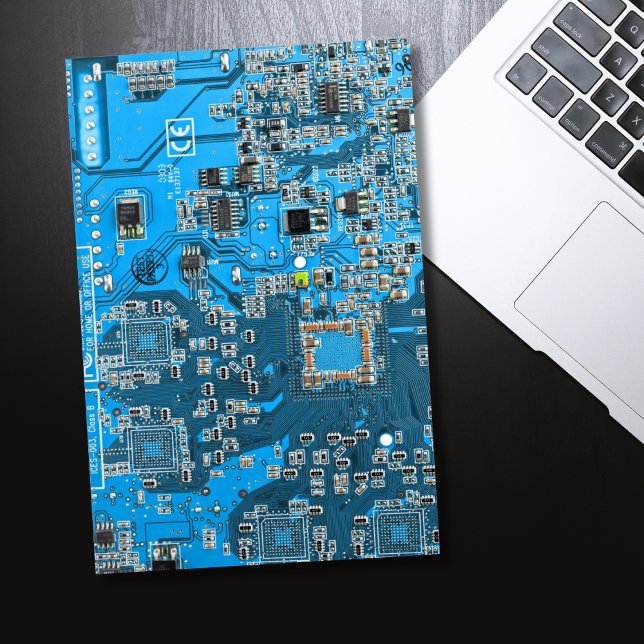Blått kretskort med tryckt kretsuppsättning PCB Poster (Skapare uppladdad)