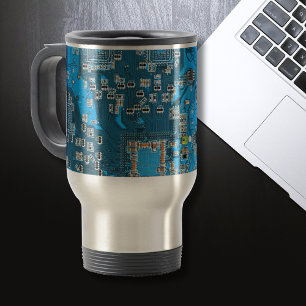 Blått kretskort med tryckt kretsuppsättning PCB Resemugg