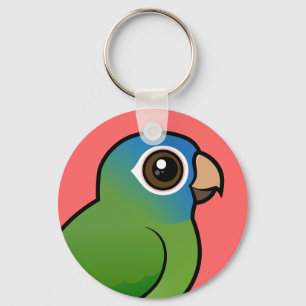 Blått-krönade Conure Nyckelring