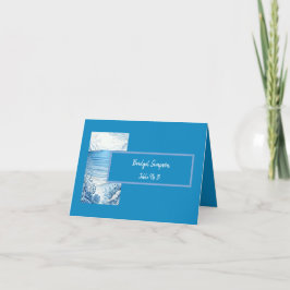 Blått kustvibe, vikt tackkort