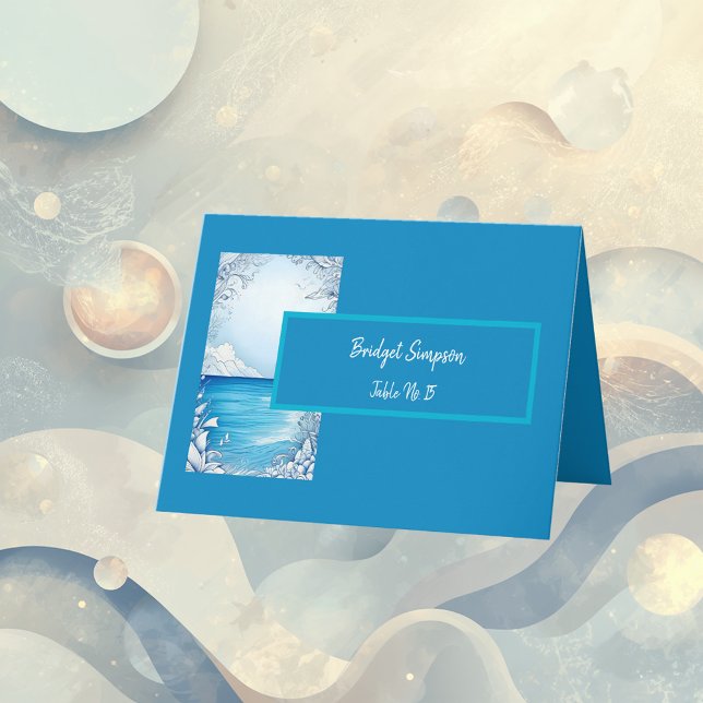 Blått kustvibe, vikt tackkort (Skapare uppladdad)