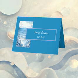 Blått kustvibe, vikt tackkort