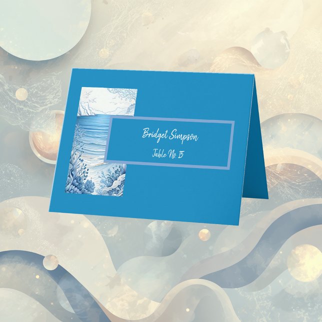 Blått kustvibe, vikt tackkort (Skapare uppladdad)