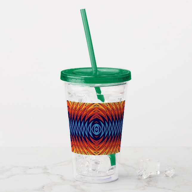 Blått kvarn för Orange Take Away Mugg (Framsida Ice)