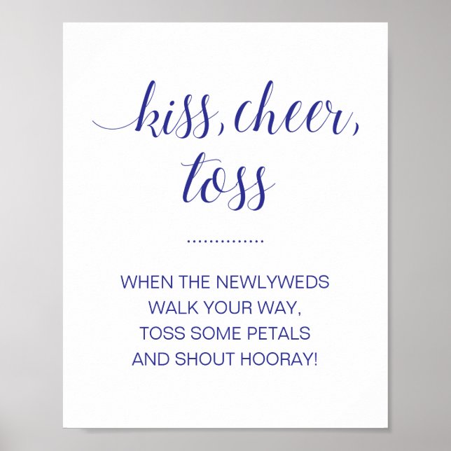 Blått kyss Cheer Toss Flower Confetti Bröllop Poster (Framsidan)