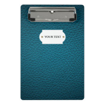 Blått läderminiklipp