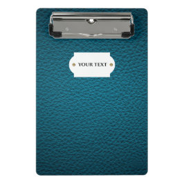 Blått läderminiklipp