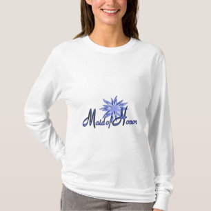 Blått Långärmad i maid of honor Personlig - Tee Shirt