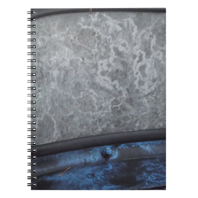 Blått Lastbil-fostrat fönster Anteckningsbok Med Spiral (Framsidan)