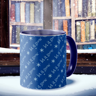 Blått Låt det snöa Mugg
