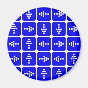 Blått LED-pilkvadrat Magnet