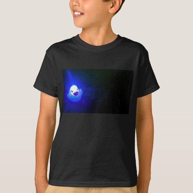 Blått LEDDE Duckie T-shirt (Framsida)