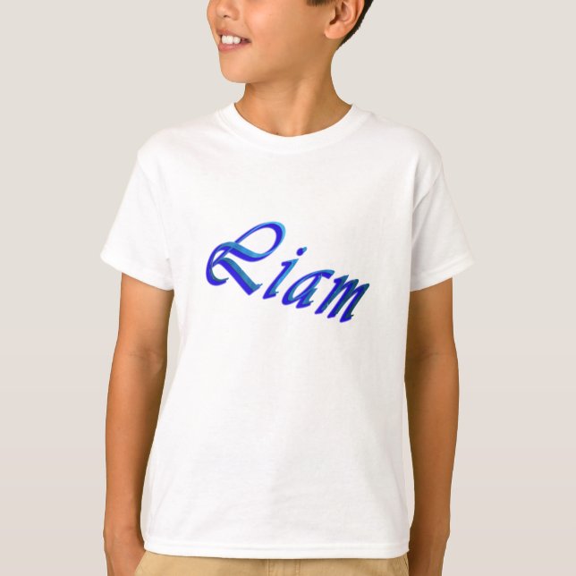 Blått Liam-namn,   T Shirt (Framsida)
