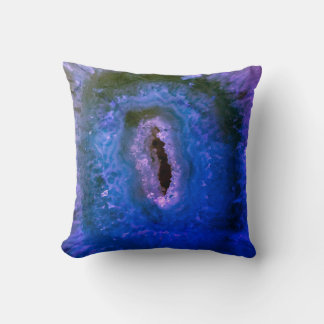 Blått/Lila-agate Crystal Kudde