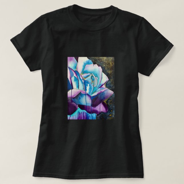 Blått lila gothall, ro art t shirt (Design framsida)
