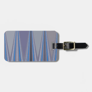 Blått, Lila, Grått Chevron Art-utskrift Bagagebricka