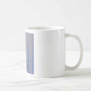 Blått, Lila, Grått Chevron Art-utskrift Kaffemugg