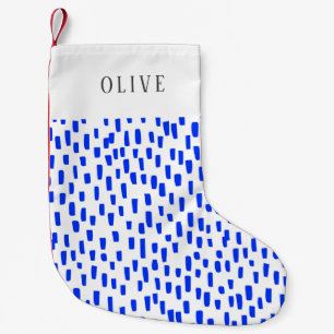 Blått, liten julklapp julstrumpa