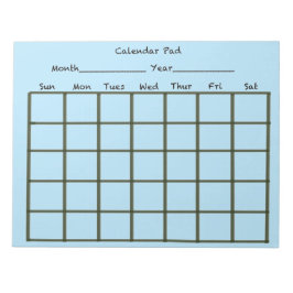 Blått ljus för kalender anteckningsblock