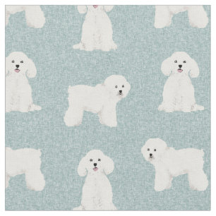 Blått ljus från Bichon Frys Tyg