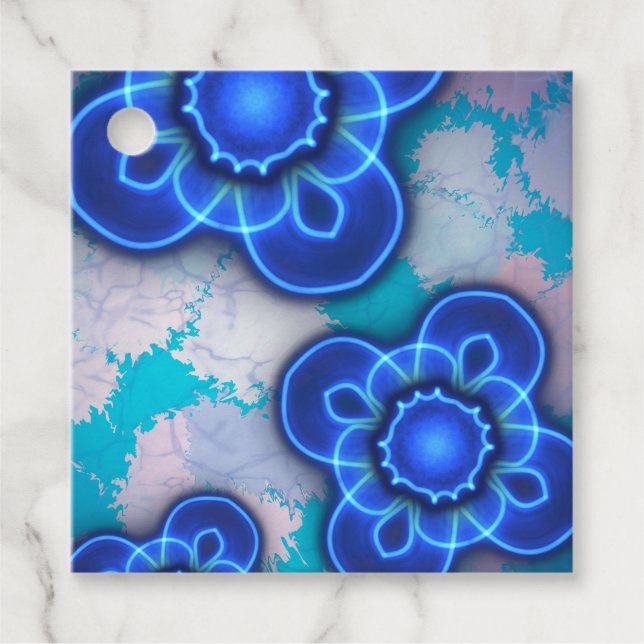 Blått ljus gåvor etiketter (Framsida)