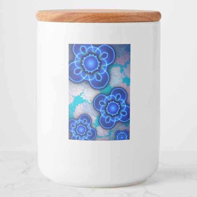 Blått ljus mat etikett (Framsida)