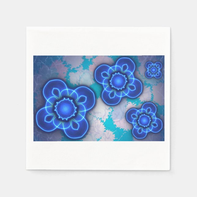 Blått ljus pappersservett (Framsidan)