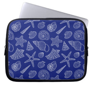 Blått ljus Snäcka Mönster Laptop Sleeve