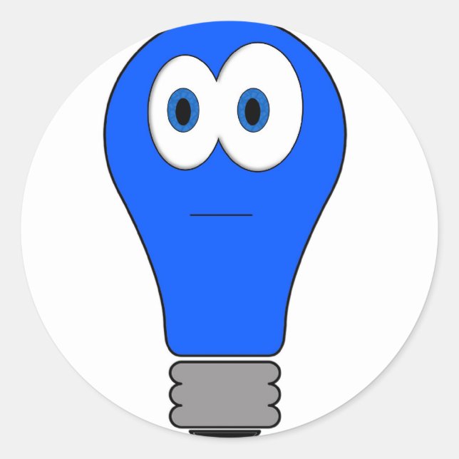 Blått ljus Speciellt Runt Klistermärke (Framsida)