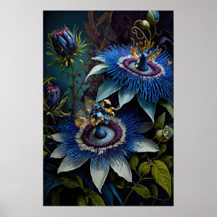 Blått lösenord - Poster färgreduktion