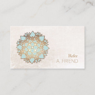 Blått Lotus Flower Salon & Spa Refar en Friend Whi Rabattkort
