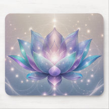 Blått Lotus Meditation Space Shine Mouse Pad