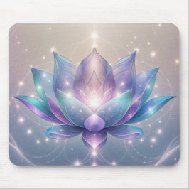 Blått Lotus Meditation Space Shine Mouse Pad Musmatta