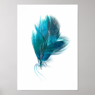 Blått ludd, vattenfärg poster