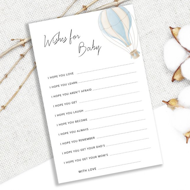 Blått Luftballong, babyskor Önskemål för Baby (Skapare uppladdad)