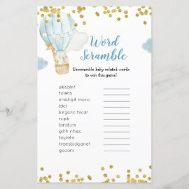 Blått Luftballong-jungle i ord-skam