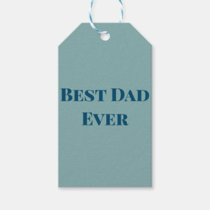 Blått lycklig fars dag är den bästa Pappa någonsin Presentetikett