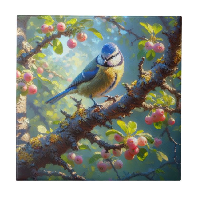 Blått mål 1 kakelplatta (Framsidan)