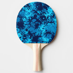 Blått målar splatteren pingisracket
