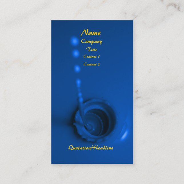 Blått målar visitkort (Framsida)