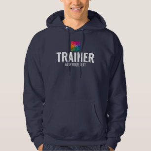 Blått Manar för färghanterare för framsida och bak Hoodie