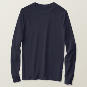 Blått manar-Långärmad T-Shirt/Anpassa T Shirt