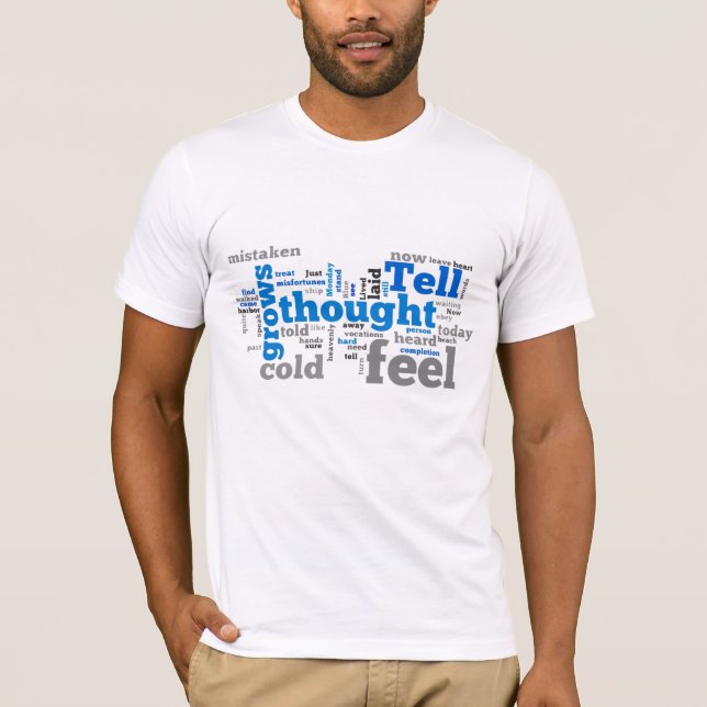 Blått Måndag T-shirt (Framsida)