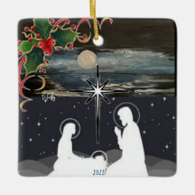 Blått Måne Nativitet, ornament