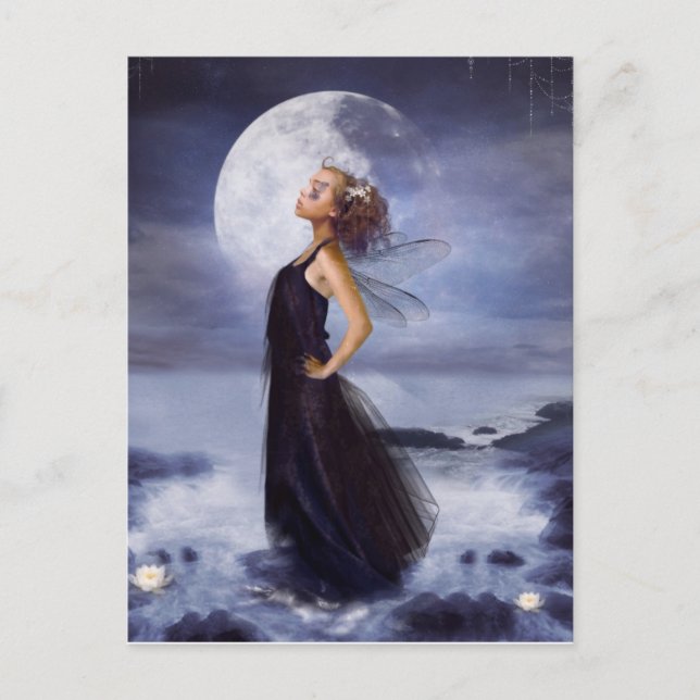 Blått Måne-vykort Vykort (Framsida)