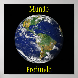 Blått Marble_Mundo Profundo Poster