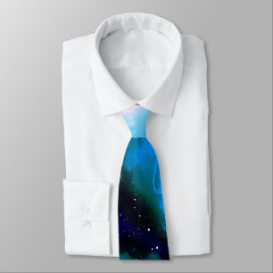 Blått marmorerat Rymden Abstrakt - bakgrund Slips